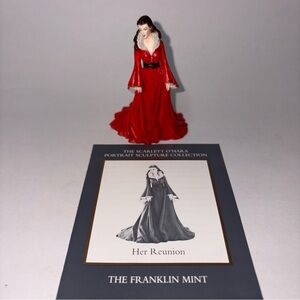 Franklin Mint Gone W/ The Wind Scarlett O’Hara Her Reunion Figure Red Gown 3.5”